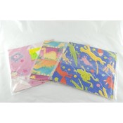 Gift Flat Wrap 2 Sheets- Juvenile Assorted