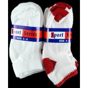Kids 1/4 Sock (Size 4-6) 3 Pack- Assortment
