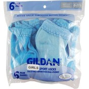 Girls Sport Sock 6 Pair (Size 6-11.5) Assorted