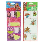 12 Gift Tags- Hannah Montana &amp; Scooby Doo