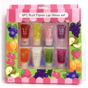 A405-8 pc glitter mini lip tube in pkg