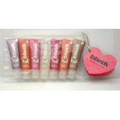 b138- 7 pk mini lip gloss tubes/ glitter