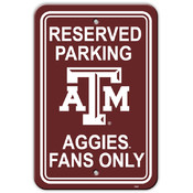 Texas A&M Aggies-12" X 18" Plastic Parking Sign