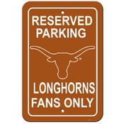 Texas Longhorns-12" X 18" Plastic Parking Sign