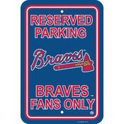 Atlanta Braves Plastic Parking Sign