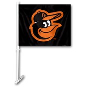 Baltimore Orioles Car Flag w/Wall Bracket