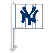 New York Yankees Car Flag w/Wall Bracket