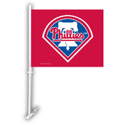Philadelphia Phillies Car Flag w/Wall Bracket