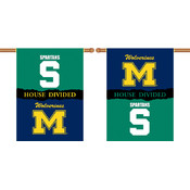 Michigan - Michigan St.-2-Sided 28" X 40" Banner W/ Pole Sleeve House Divided