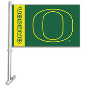 Oregon Ducks-Car Flag W/Wall Brackett