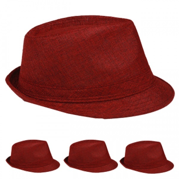 Wholesale Red Casual Fedora Hat DollarDays