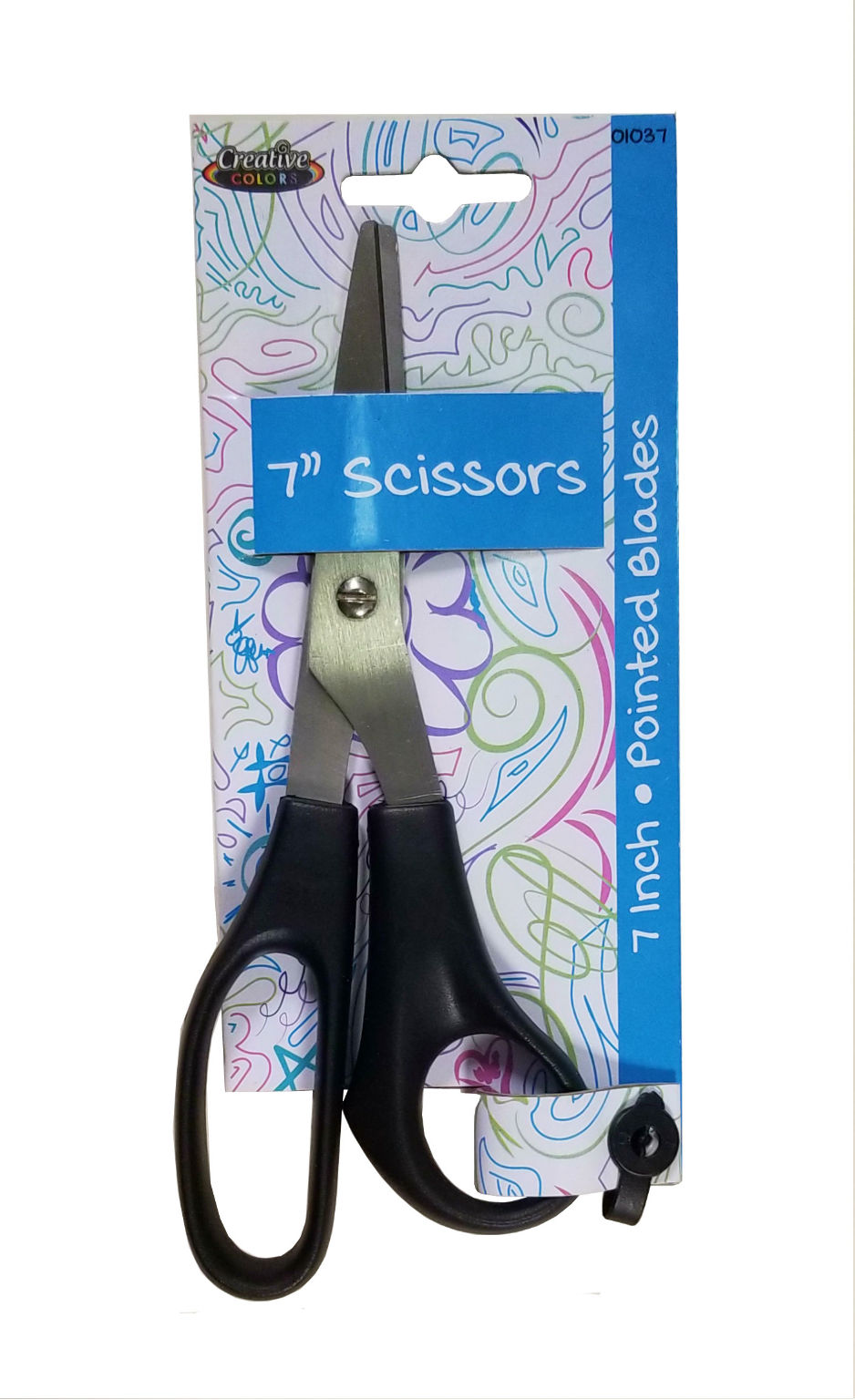 Wholesale 7" Pointed Tip Scissors Black DollarDays