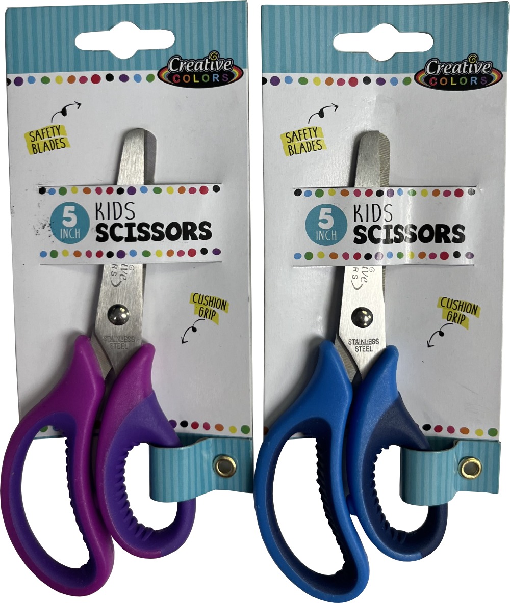 5" Safety Scissors - Single Pack, Cushion Grip