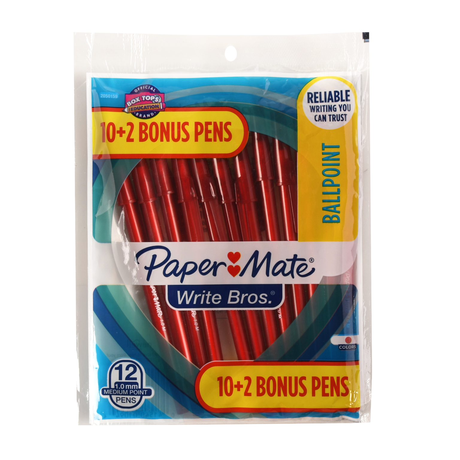 Wholesale Paper Mate Ballpoint Pens 12 Count, Red, Medium