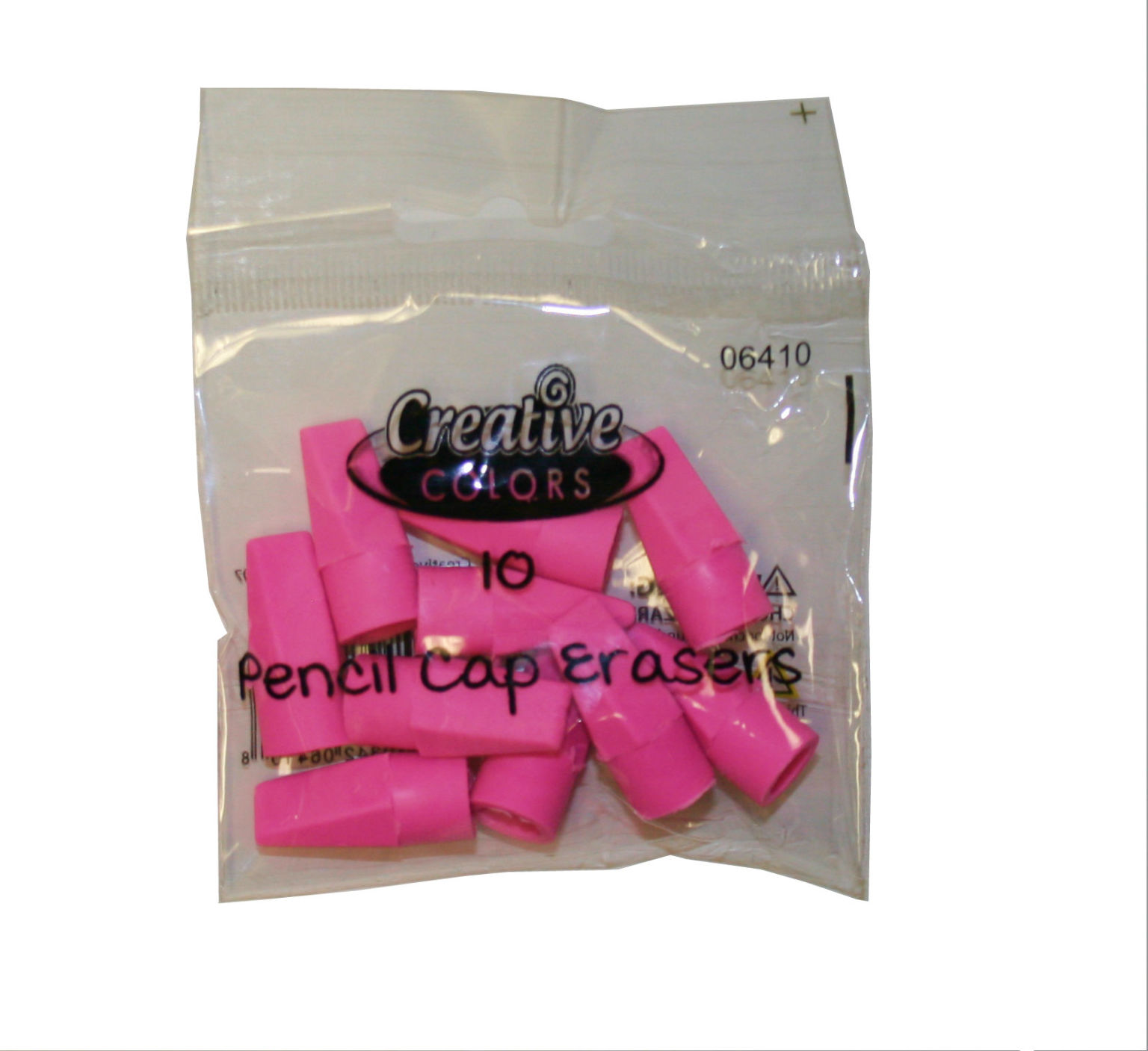 Wholesale Pink Pencil Cap Erasers 10 Count DollarDays