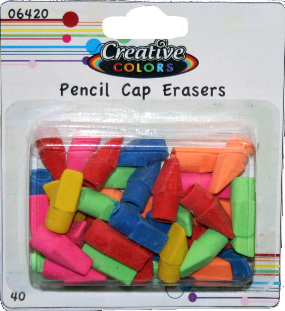 Wholesale Erasers Pencil Cap 40 Ct (SKU 1945774) DollarDays
