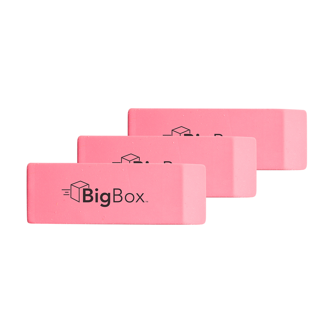 Wholesale Big Box of Pink Wedge Erasers DollarDays