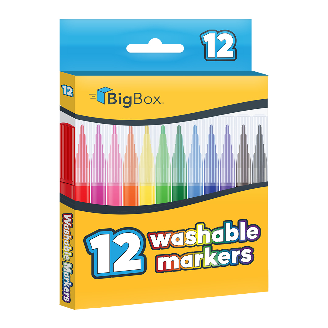 Wholesale Big Box of 12 Count Washable Fine-tip Markers (SKU 2345093