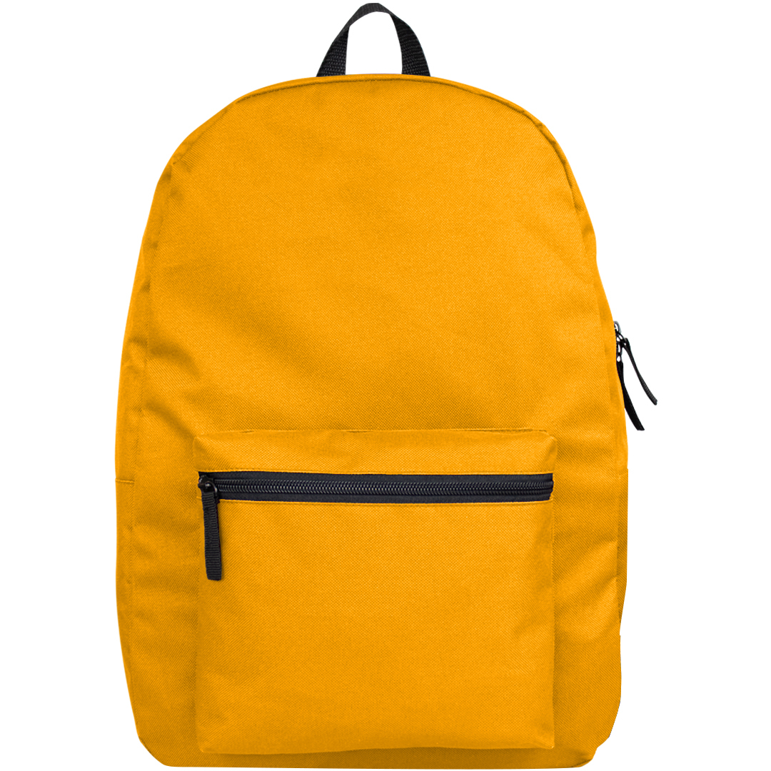 yellow school backpack