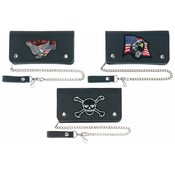 3 Piece  Biker Wallet Set W/ Chains
