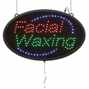 FACIAL WAXING Programmed Oval LED Sign