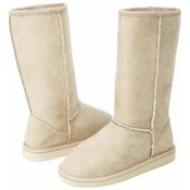 12pc Ladies' Beige Microsuede Mid-Calf Boot Set