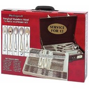 Sterlingcraft 72  Piece Gold Trim Flatware Set