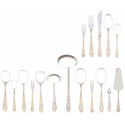 Sterlingcraft 72  Piece  Gold Trim Flatware Set