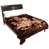 Wyndham House Luxury Blanket - Brown Flowers Wholesale Bulk