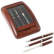 Alex  3pc Wood and Glass Case