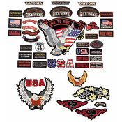 41 Piece - Embroidered Biker Patches