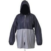 All-Weather Blue/Gray Rain Jacket with Pouch M/L