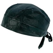 Solid Genuine Leather Perforated Skull Cap