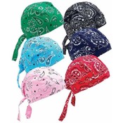 6pc Assorted Paisley Cotton Skull Cap Set
