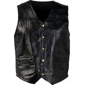 Giovanni  Italian Stone Design Leather Vest