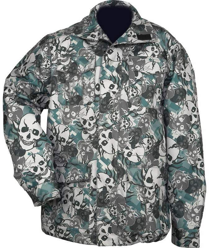 Casual Outfitters Water-Resistant Skull Camo Jacket - Large