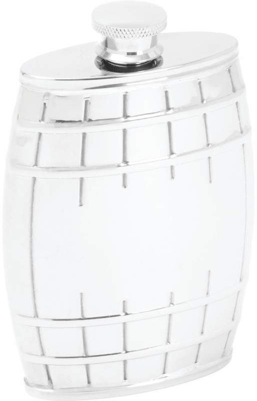 Wholesale Maxam(R) 6Oz Barrel-Shaped Stainless Steel Flask(3x.30)