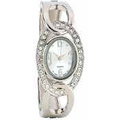 Navarre Ladies' Silver &amp; Faux Diamond Quartz Watch