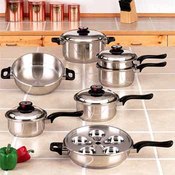 17 Pc. Stainless Steel Cookware