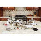 28pc 12-Element Stainless Steel Cookware Set
