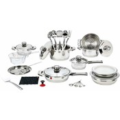 32pc 9-Ply  S/S Cookware Set W/Salesmen 's Case