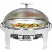 Heavy-Duty S Steel Oval Chafing Dish w/Roll Top