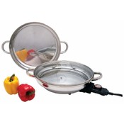 Precise Heat 12" Round S/S/S Electric Skillet