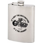Maxam  8oz S/S Hip Flask It's the Journey