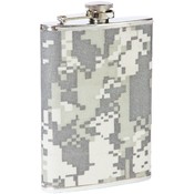 8oz Stainless Steel Flask with Digital Camo Wrap