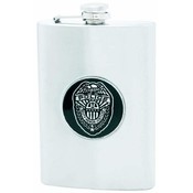 8oz Stainless Steel Flask w/Police Medallion