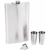 Maxam  4pc "Giant Shot" S/S Flask Set