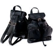 Genuine Lambskin Leather Backpack Purse