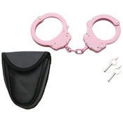 Maxam Chain-Linked Steel Handcuffs with Pouch