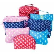 8pc Stuffed Cosmetic Bag Display Set